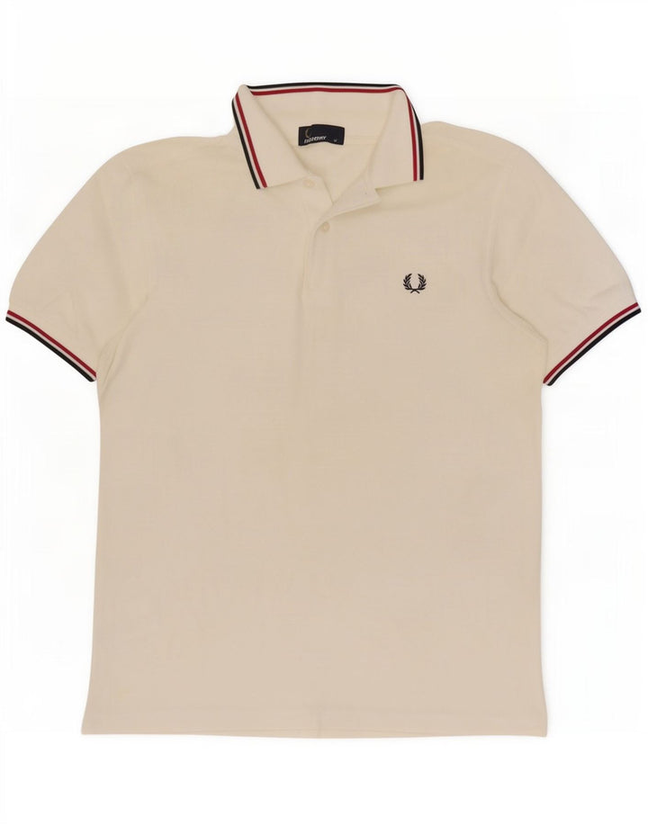 Fred Perry Herren-Poloshirt aus mittelweißer Baumwolle