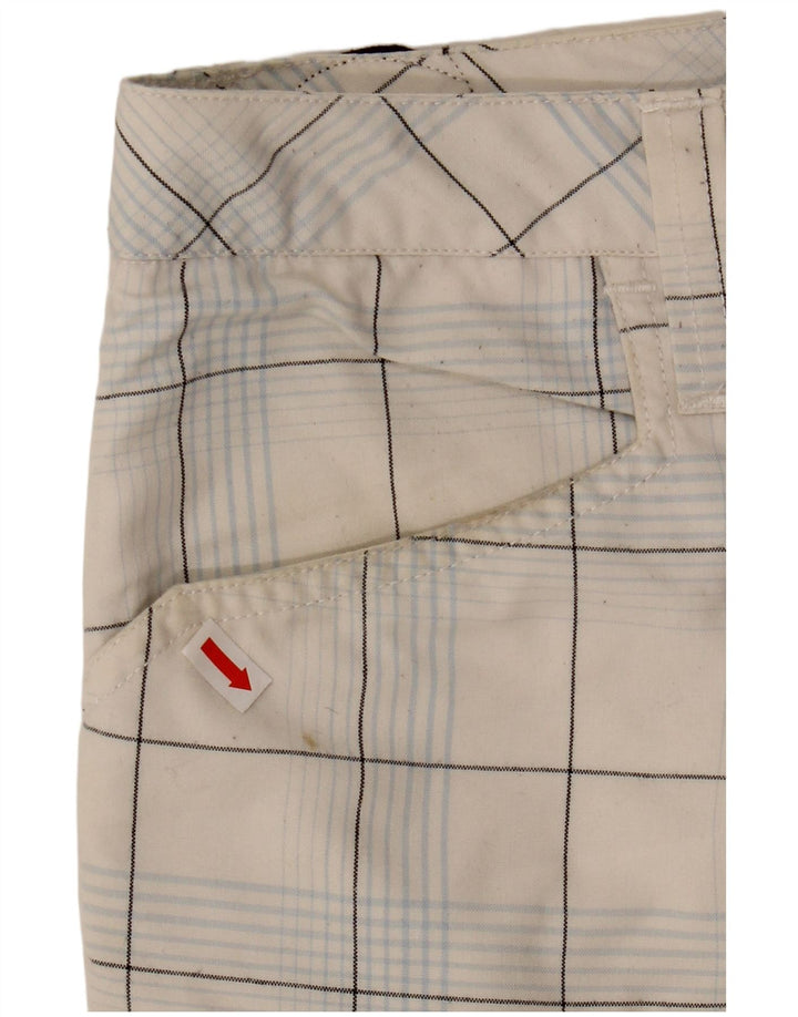 QUIKSILVER Herren Graphic Casual Shorts W30 Mittelweiß kariertes Polyester