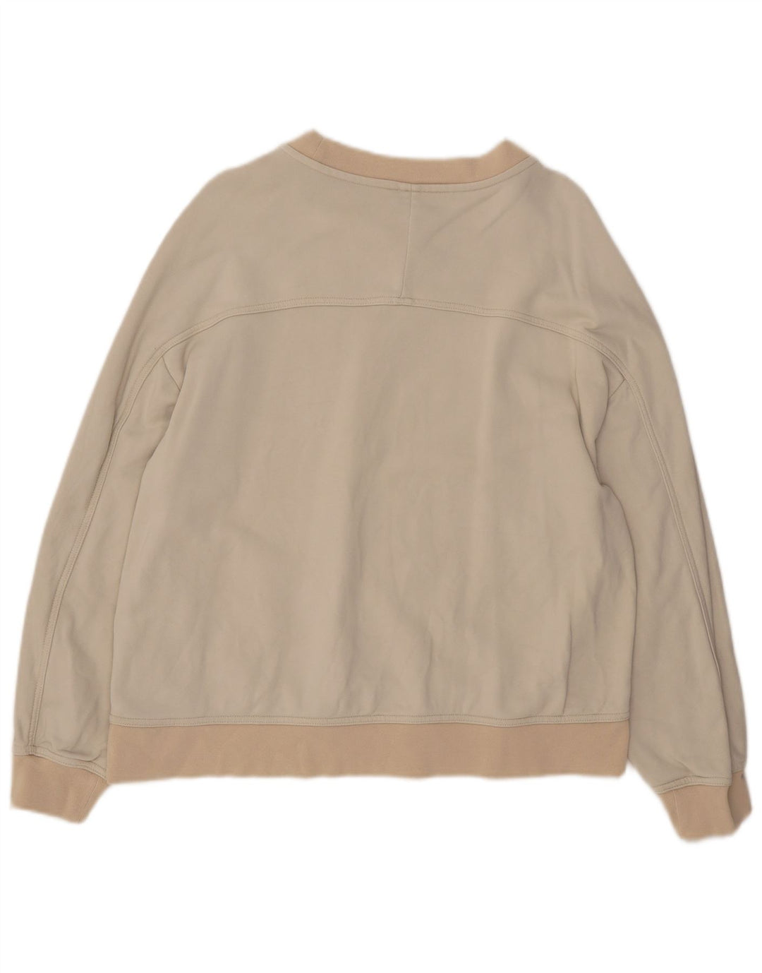 Cos Damen-Sweatshirt-Pullover UK 14 Medium Beige Polyamid