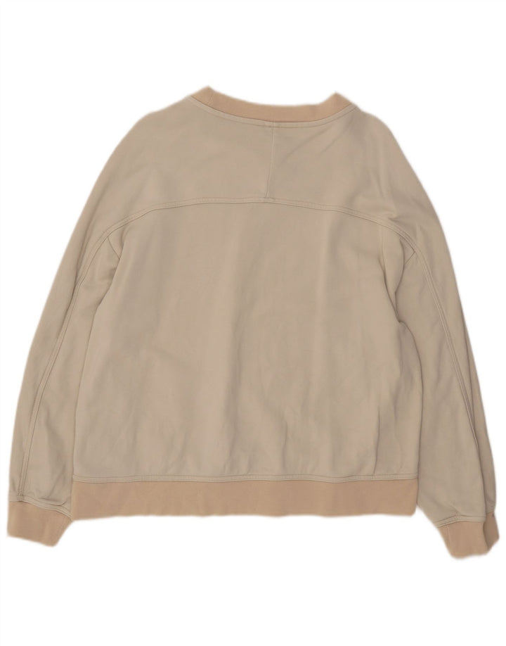 Cos Damen-Sweatshirt-Pullover UK 14 Medium Beige Polyamid