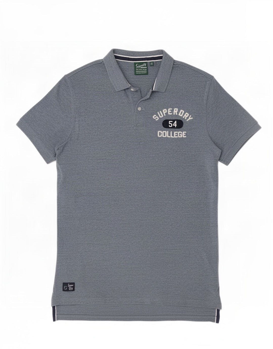 Superdry Herren-Poloshirt mit Grafik, groß, aus blauer Baumwolle