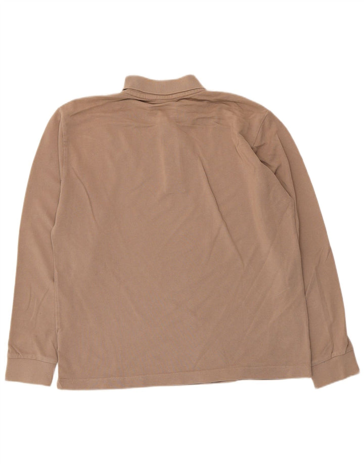 Kappa Herren Langarm-Poloshirt, kleine graue Baumwolle