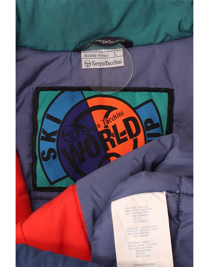 Sergio Tacchini Herren Skijacke UK 40 Large Mehrfarbig Colourblock