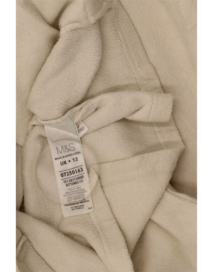 Marks & Spencer Damen Fleecejacke UK 12 Medium Beige Polyester