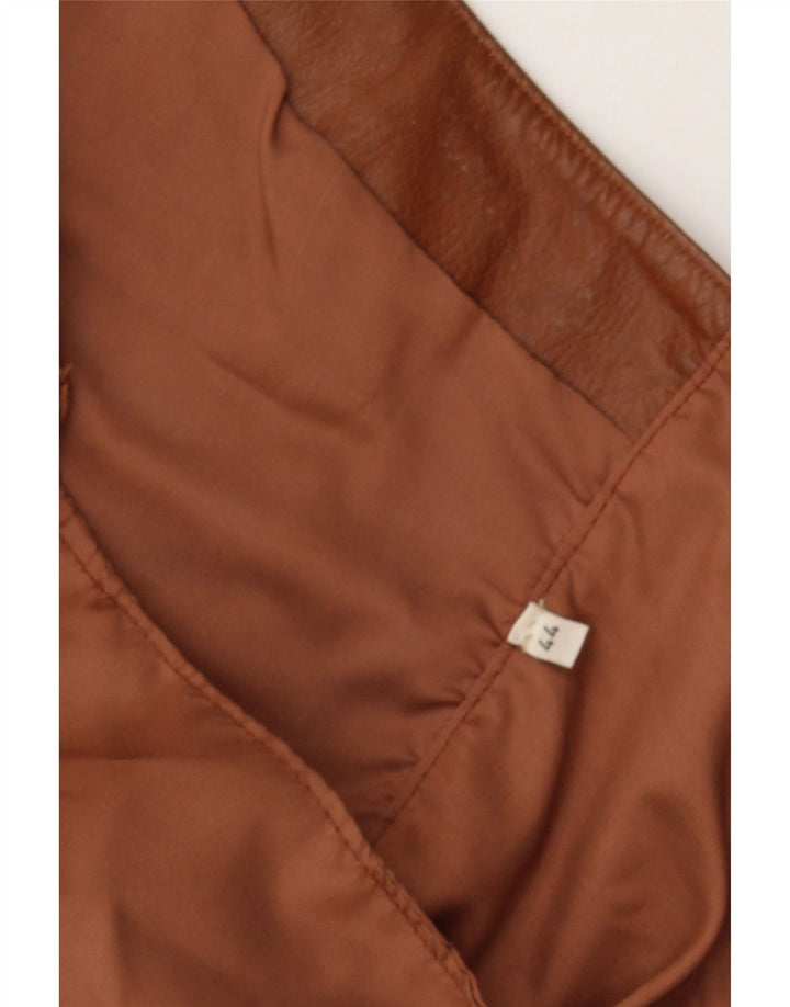CASUCCI Mens Leather Waistcoat IT 44 XS Brown Vintage Casucci and Second-Hand Casucci from Messina Hembry 