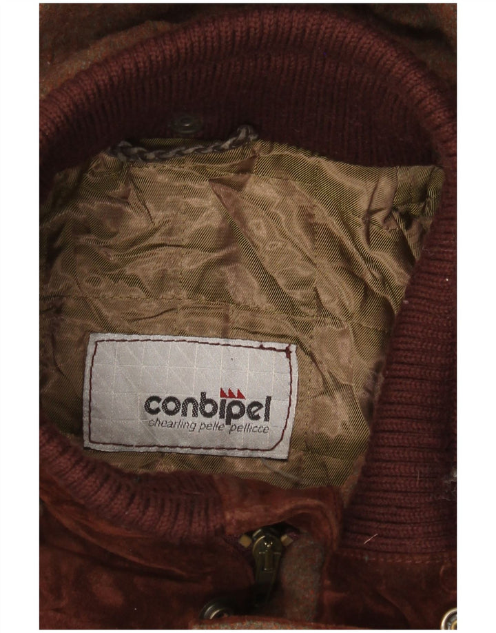 CONBIPEL Herren Wildlederjacke mit Kapuze, UK 40, Größe L, Braun