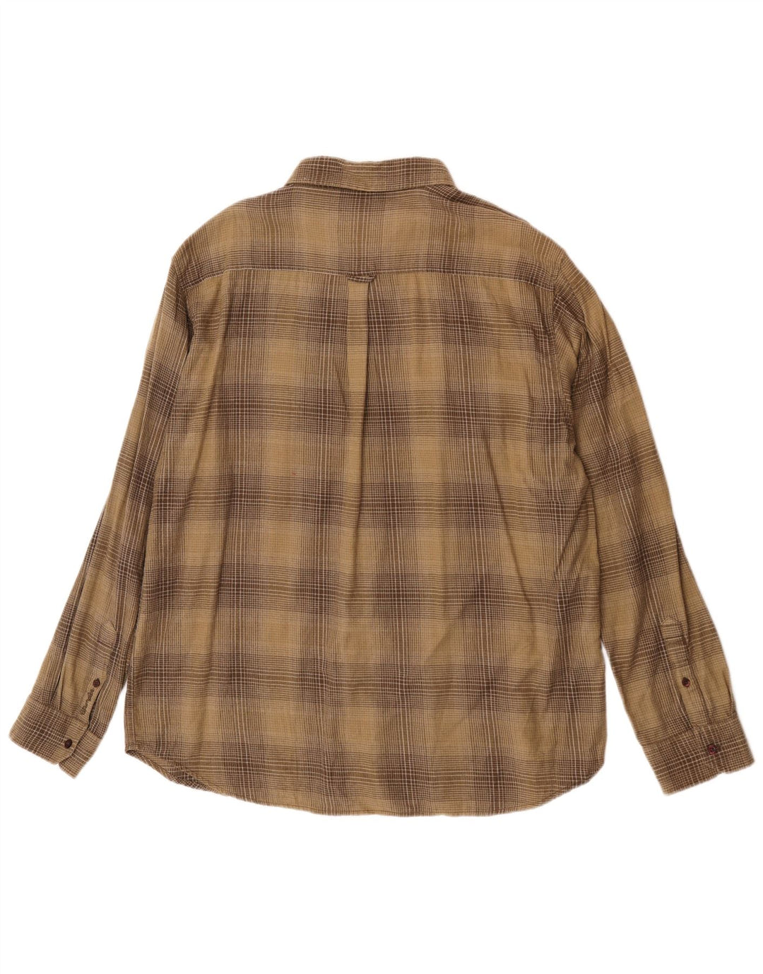 Wrangler Herren Flanellhemd 2XL Khaki Karo Baumwolle