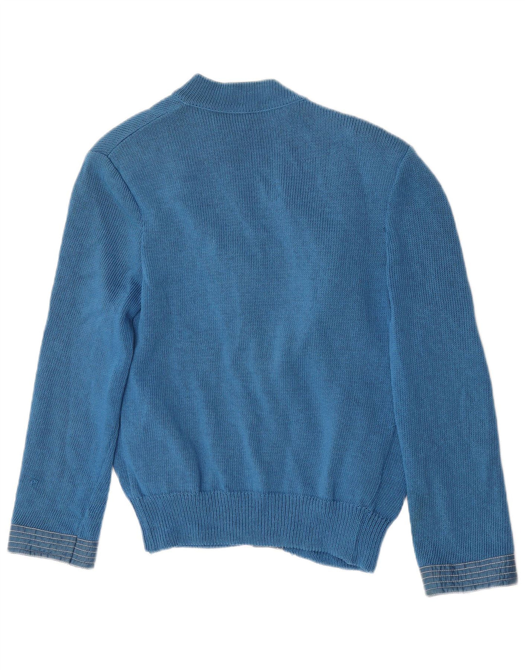 Vintage Damen Cardigan Pullover IT 44 Mittelblaue Wolle