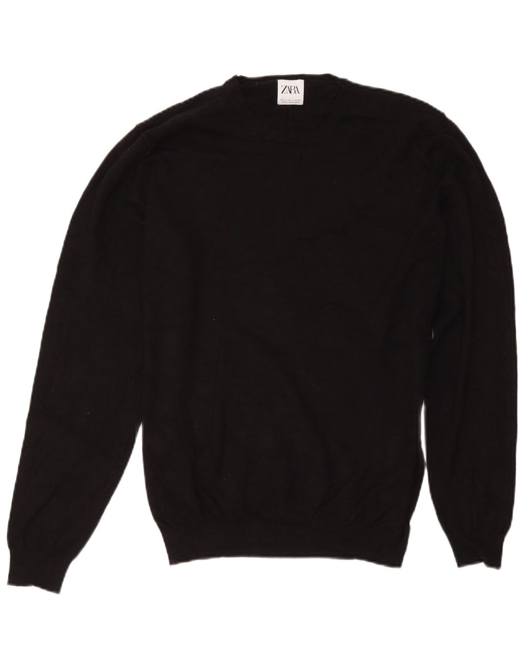Zara Damen-Pullover mit Rundhalsausschnitt, Gr. 14, Schwarz