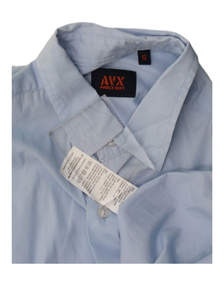 Avirex Herrenhemd, klein, aus blauer Baumwolle