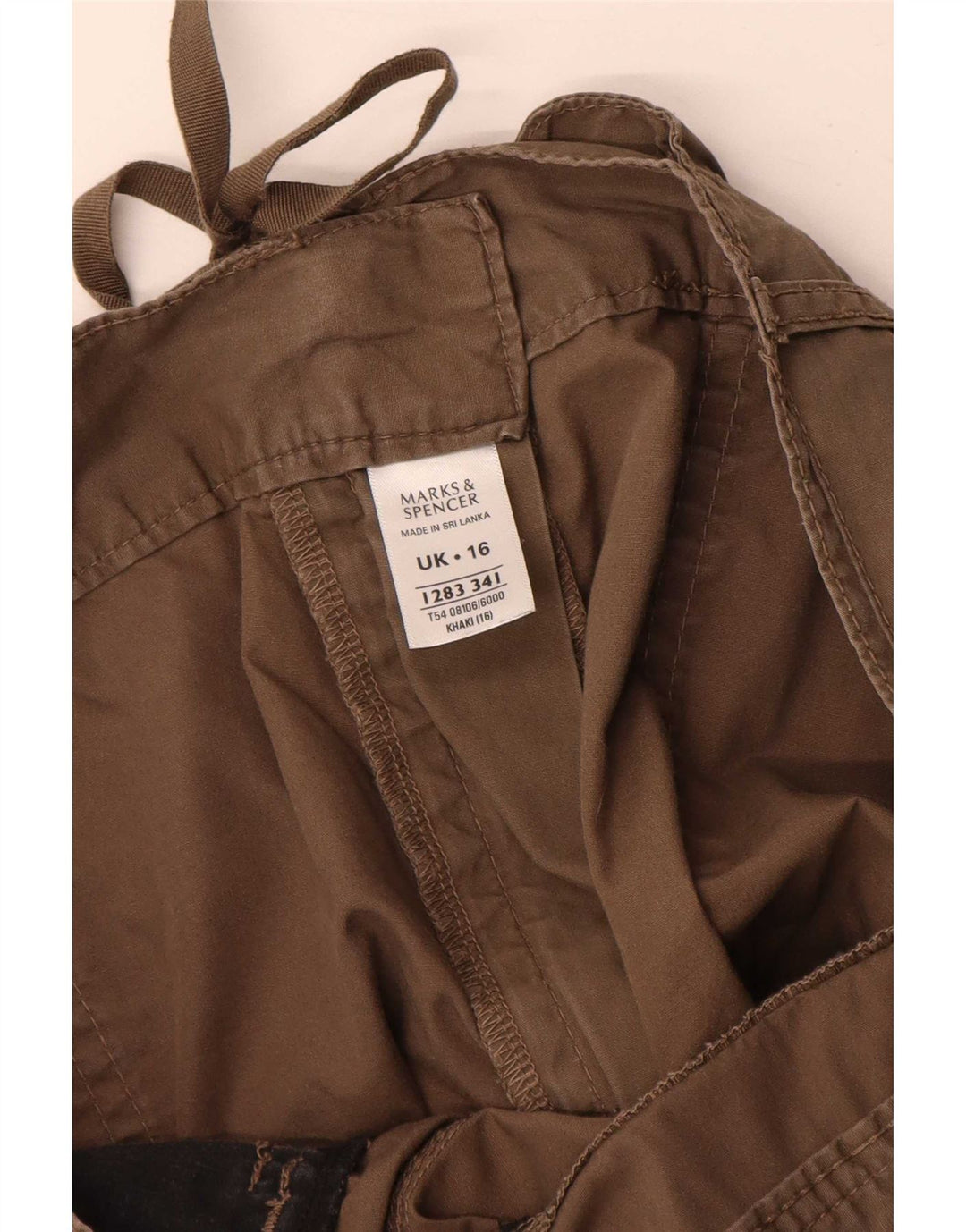 Marks & Spencer Damen Cargoshorts UK 16 Large W34 Khaki Baumwolle