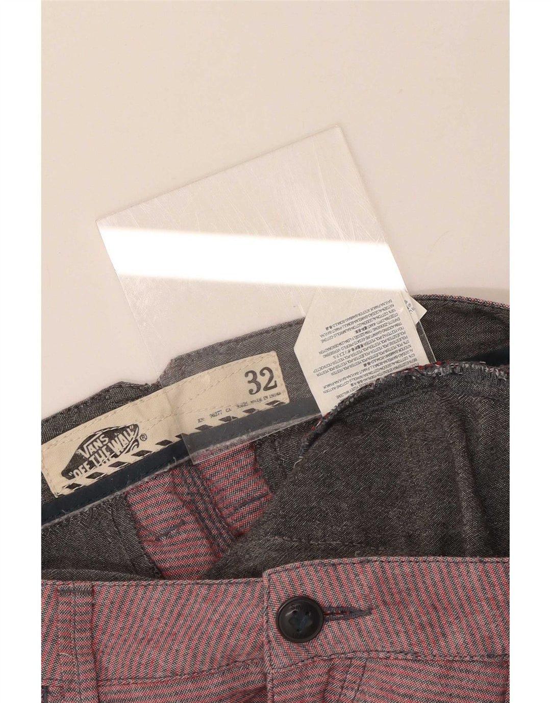 Vans Herren-Chinoshorts, Größe M, W32, rosa gestreift, Baumwolle
