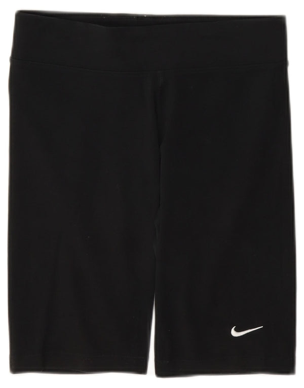 Nike Damen Sportshorts UK 10 Small Schwarz Baumwolle