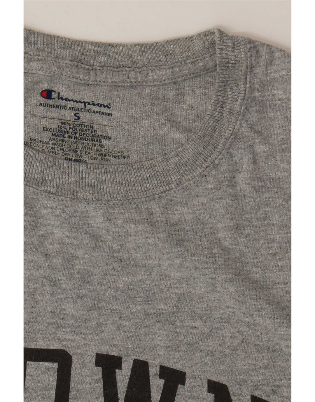 Champion Herren-T-Shirt mit Grafik, Größe S, Grau, Baumwolle