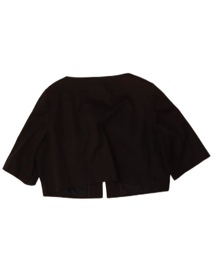 Marks & Spencer Damen Autograph Übergroße Bolerojacke UK 14 Medium Schwarz