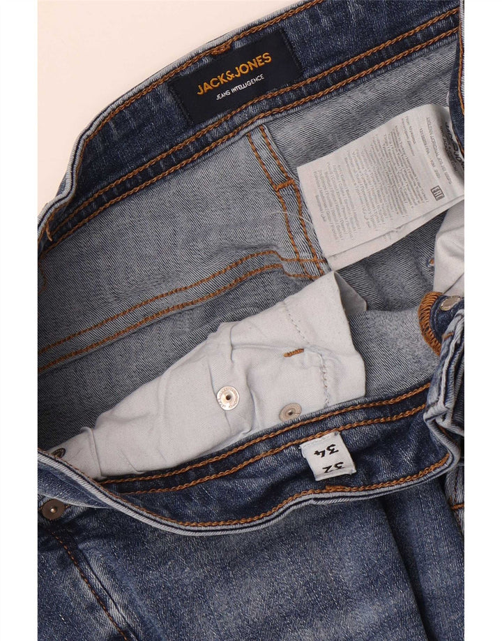 Jack & Jones Herren Slim Jeans W32 L34 Blaue Baumwolle
