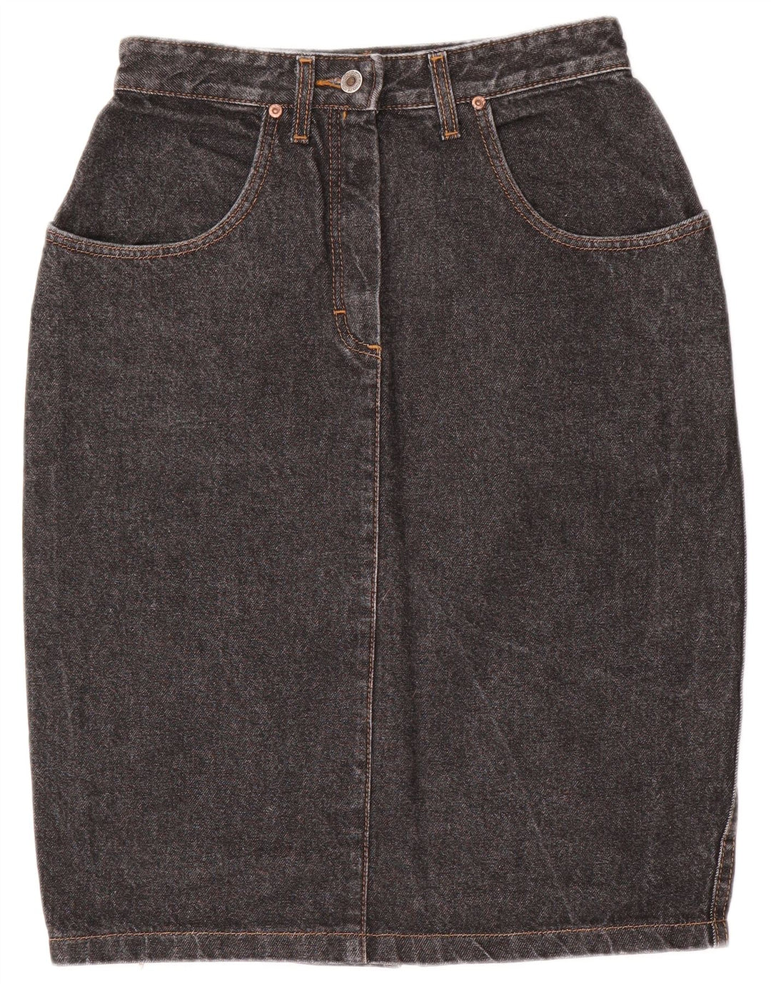 LEE Damen Jeansrock W26 L24 Schwarze Baumwolle