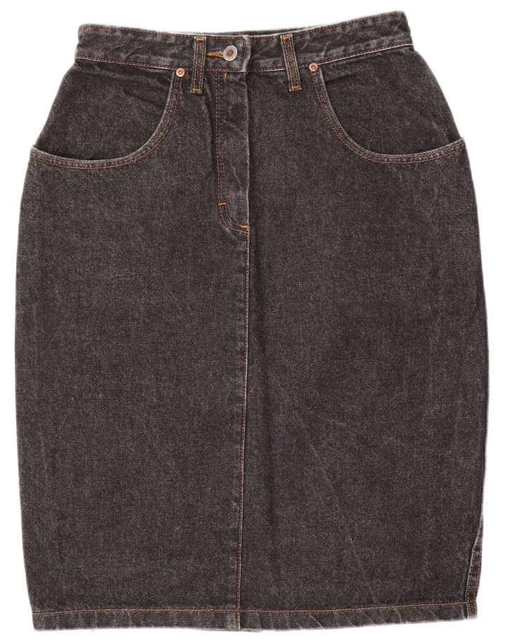 LEE Damen Jeansrock W26 L24 Schwarze Baumwolle