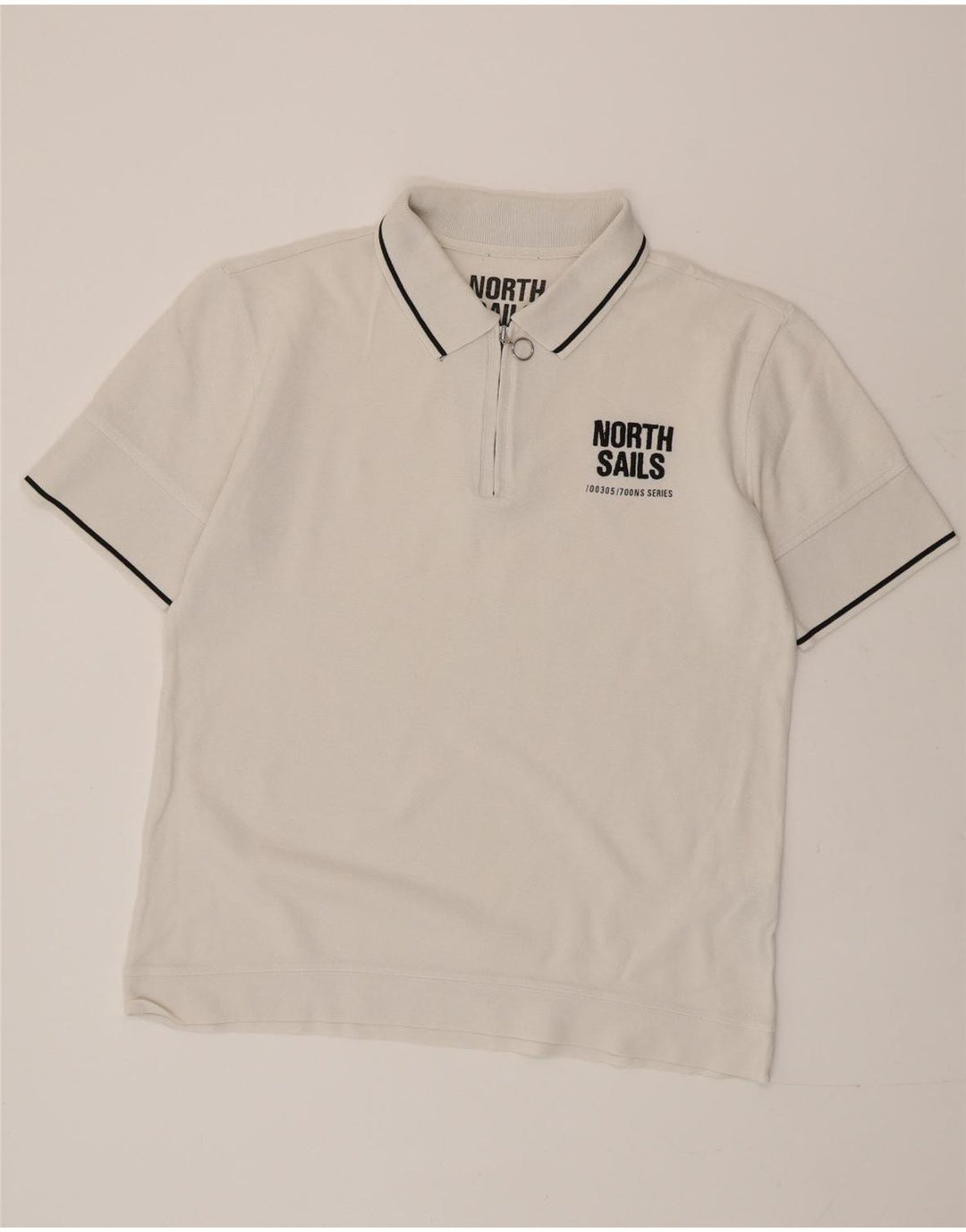 NORTH SAILS Herren-Poloshirt mit Grafik, XL, weiße Baumwolle