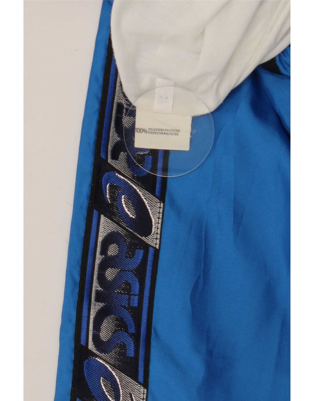 Asics Herren-Trainingshose mit Grafik, mittelblaues Farbblock-Polyester