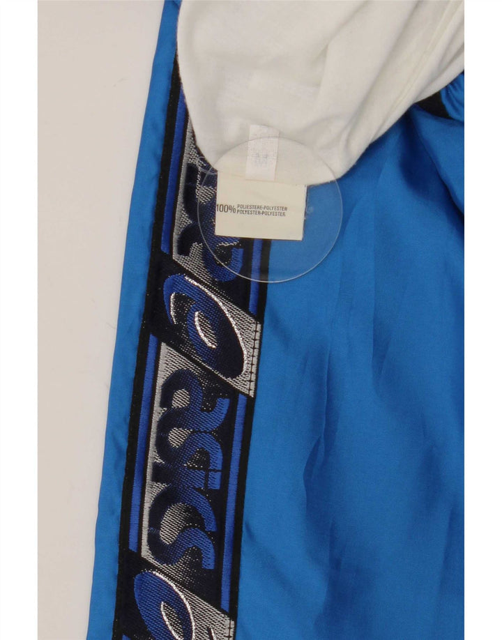 Asics Herren-Trainingshose mit Grafik, mittelblaues Farbblock-Polyester