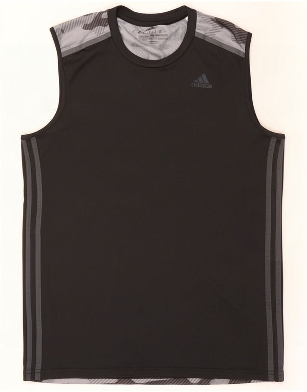 Adidas Herren Climacool Weste Top Large Schwarz Camouflage Polyester
