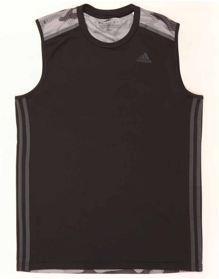 Adidas Herren Climacool Weste Top Large Schwarz Camouflage Polyester