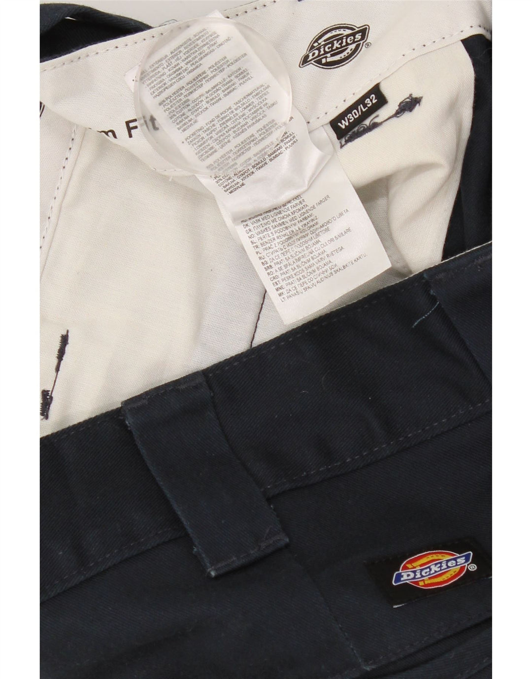 DICKIES Herren Slim Fit Chinohose W30 L26 Marineblau Polyester