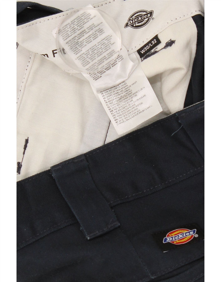 DICKIES Herren Slim Fit Chinohose W30 L26 Marineblau Polyester