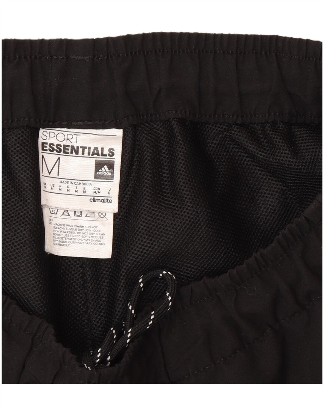 Adidas Herren-Sportshorts mit normaler Passform, mittelgroß, schwarz, Polyester, Sport