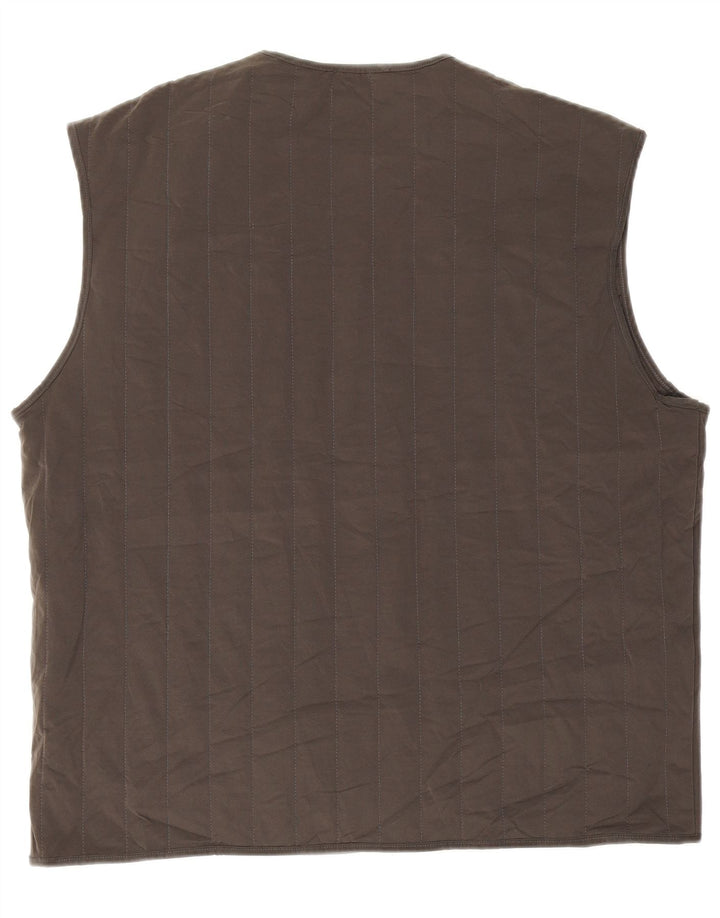 Zara Herren Wattierte Weste UK 40 Large Grau Polyester