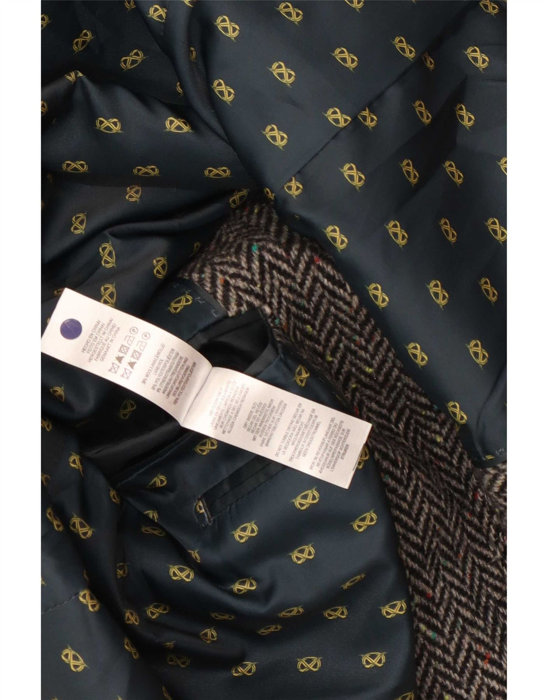 Farrell Herren-Blazer mit 2 Knöpfen, UK 36, kleine graue Wolle mit Fischgrätenmuster