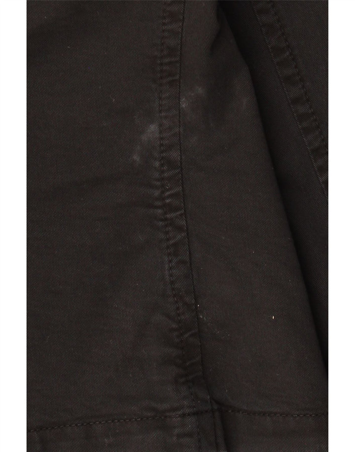 ARMANI JEANS Damen Crop 3-Knopf-Blazerjacke IT 48 XL Schwarze Baumwolle