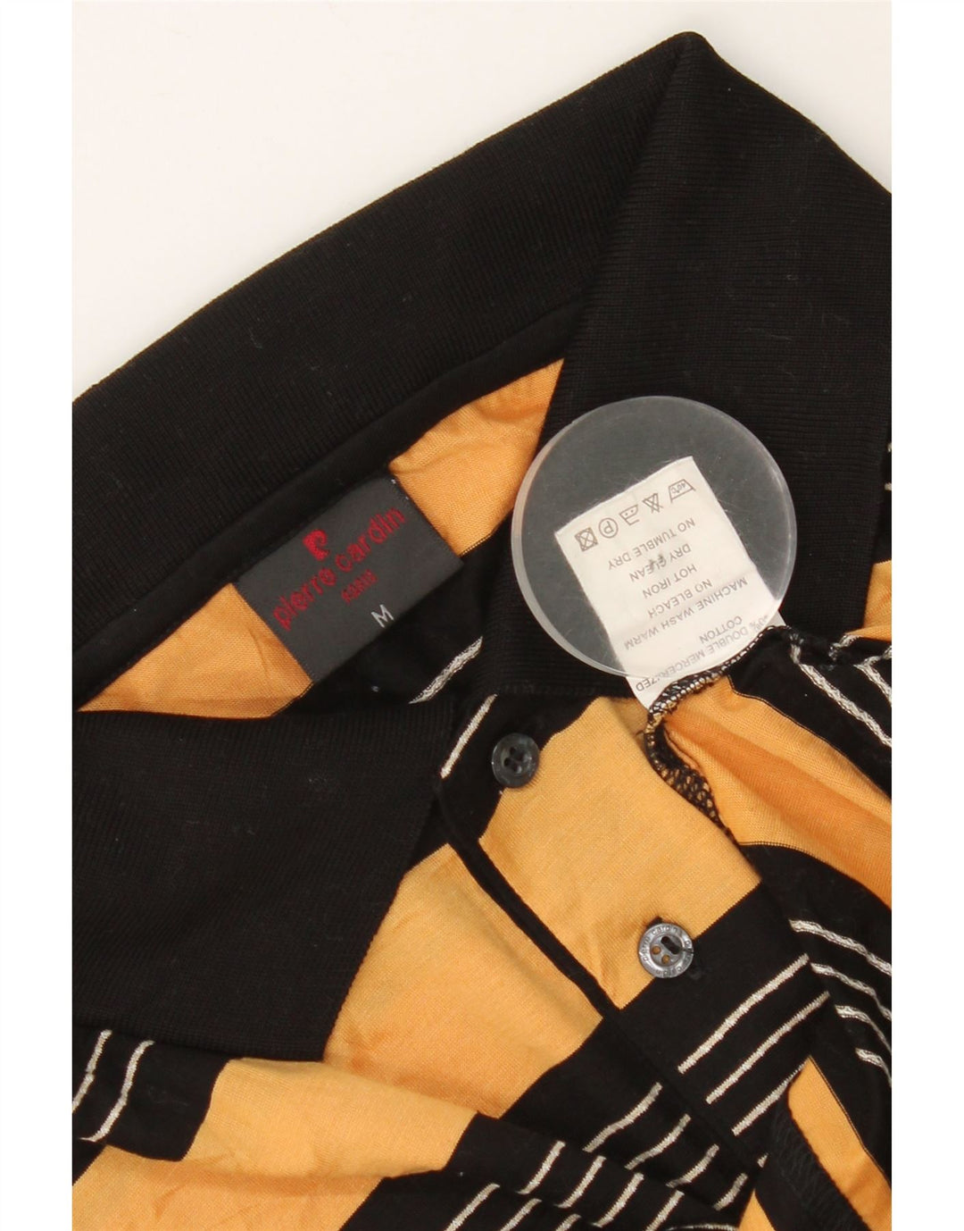 Pierre Cardin Herren-Poloshirt aus mittelgelber, gestreifter Baumwolle