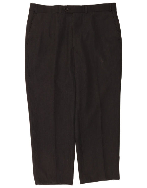 Gerade Herren-Anzughose von Marks & Spencer, W40, L28, grau, Polyester