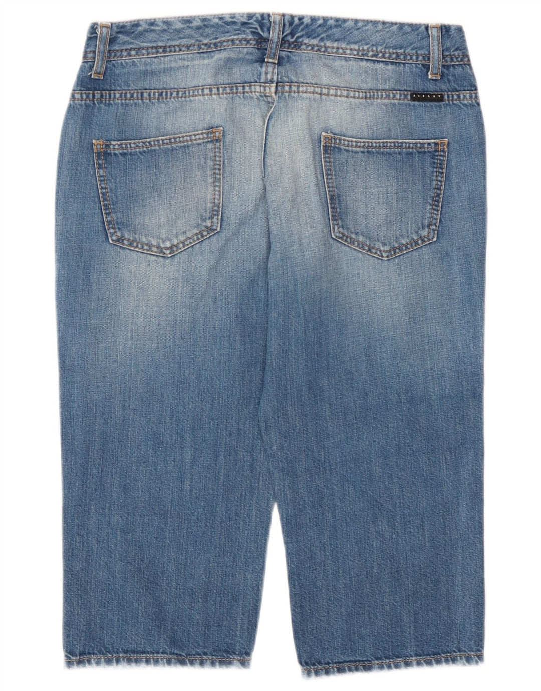 Sisley Damen Bermuda-Jeansshorts IT 42 Large W30 Blaue Baumwolle