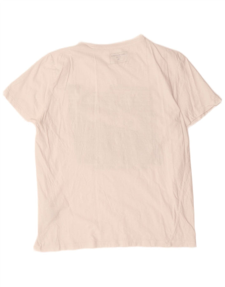Jack & Jones Herren-T-Shirt mit Grafik, Größe L, aus weißer Baumwolle