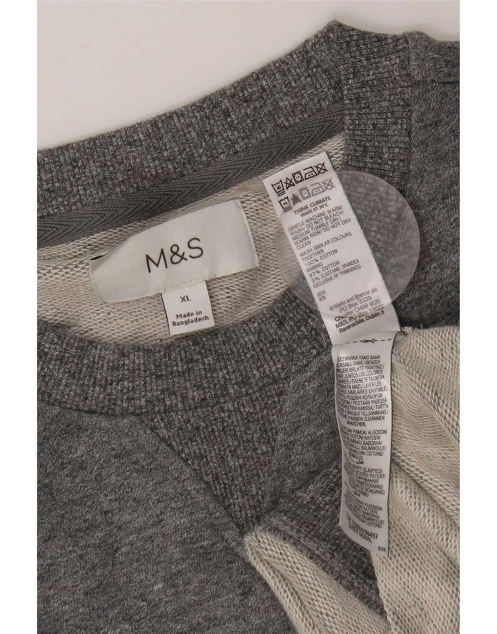 Marks & Spencer Herren Sweatshirt Pullover XL Grau Baumwolle