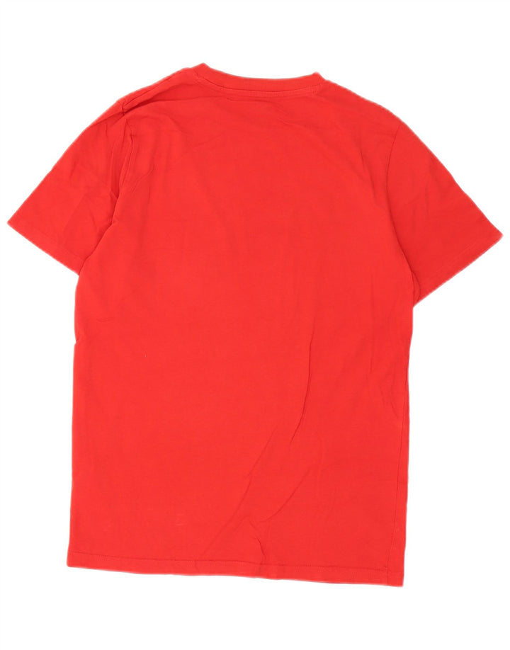 Puma Herren Grafik T-Shirt Top Small Rot Baumwolle