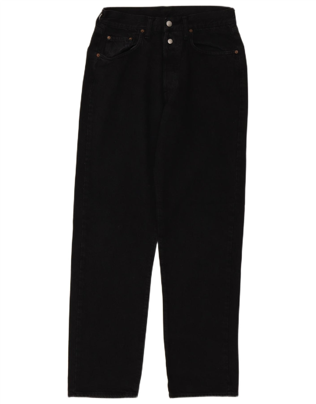 REPLAY Herren 901 Regular Fit Straight Jeans W31 L32 Schwarze Baumwolle