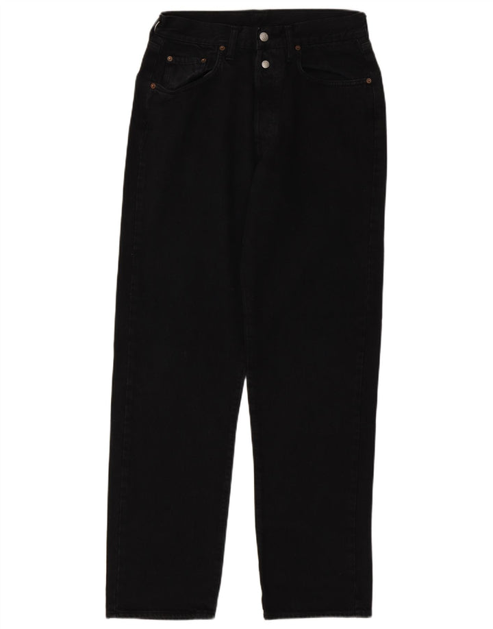 REPLAY Herren 901 Regular Fit Straight Jeans W31 L32 Schwarze Baumwolle