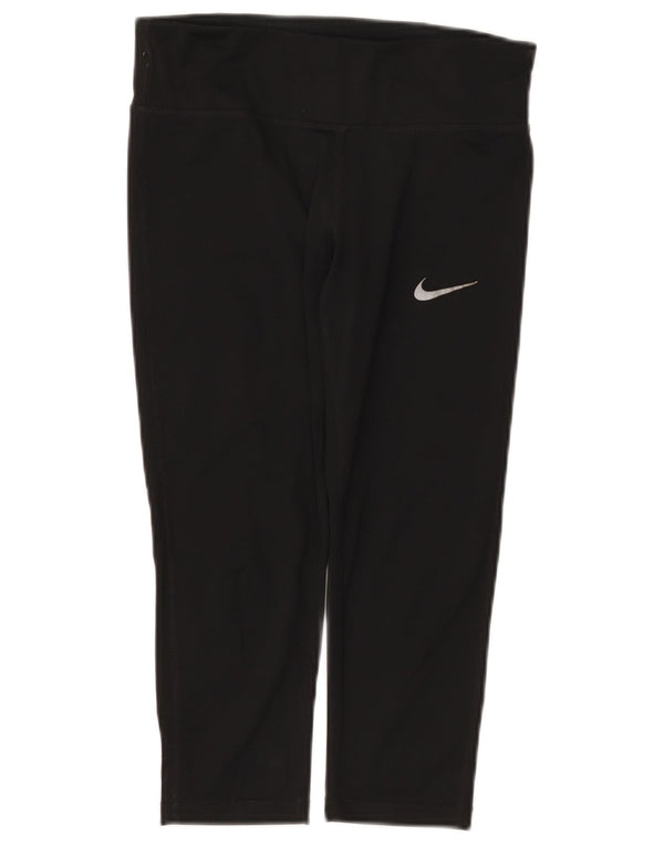 Nike Damen Dri Fit Capri Leggings UK 8 Small Schwarz