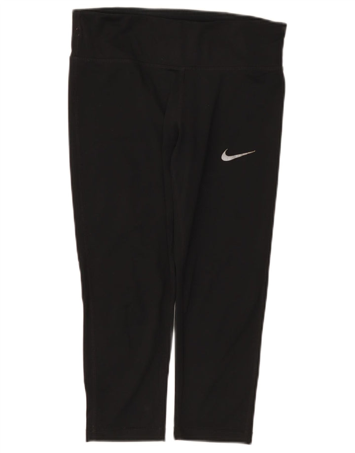 Nike Damen Dri Fit Capri Leggings UK 8 Small Schwarz
