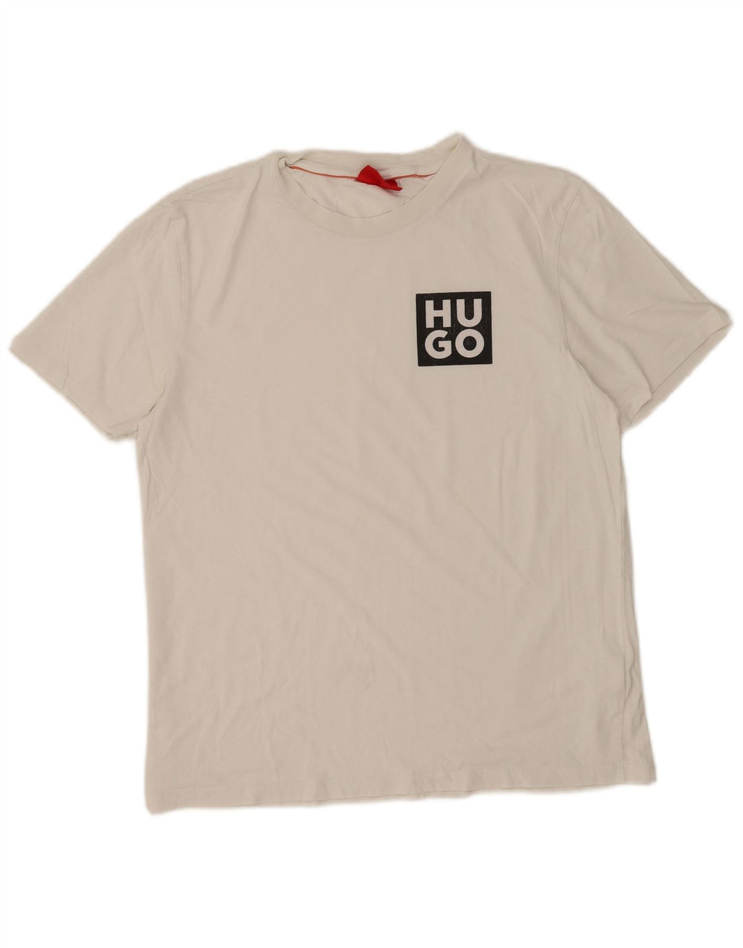 Hugo Boss Herren-T-Shirt mit Grafik, mittelweiße Baumwolle