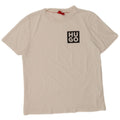 Hugo Boss Herren-T-Shirt mit Grafik, mittelweiße Baumwolle