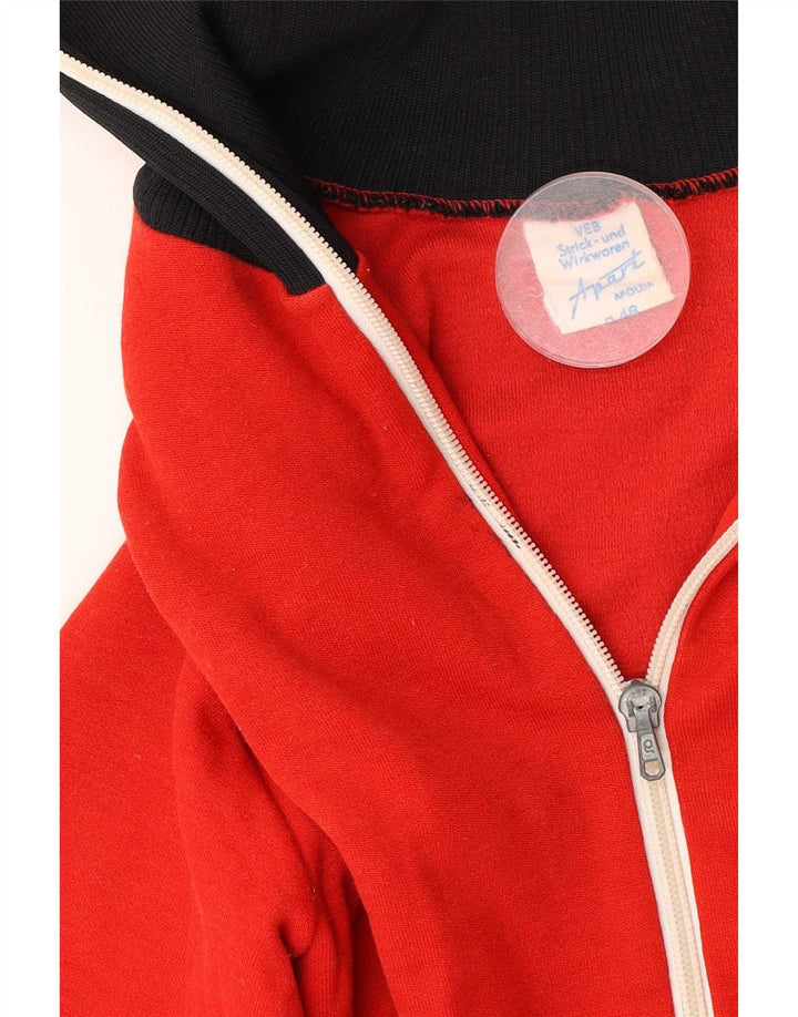Apart Herren-Trainingsanzug-Oberjacke IT 48 Mittelroter Farbblock