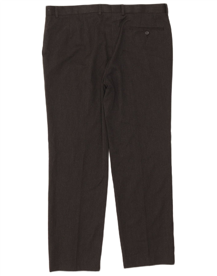 Marks & Spencer Herren-Anzughose in normaler Passform, W38, L31, grau, Polyester