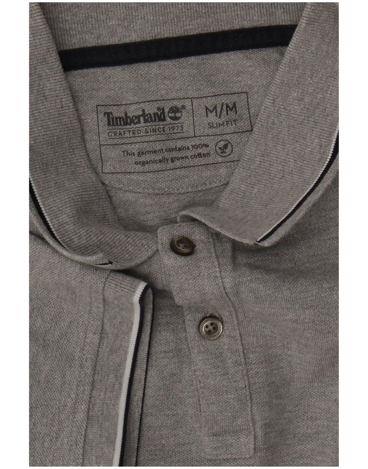 Timberland Herren Slim Fit Poloshirt mittelgraue Baumwolle