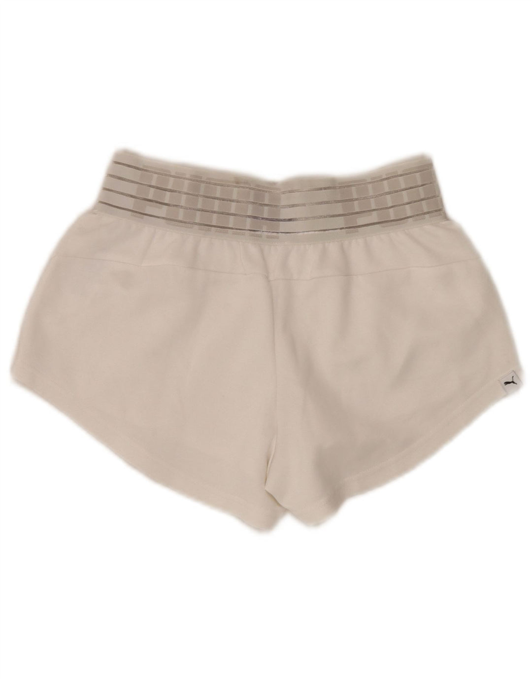 Puma Damen Graphic Sport Shorts UK 8 Small Weiß Polyester