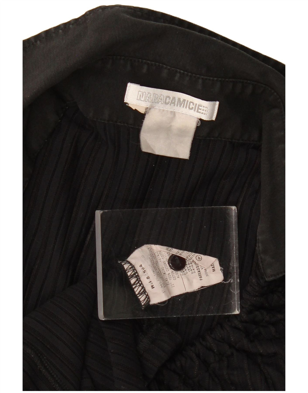 Naracamicie Damen Hemdbluse UK 10 Small Schwarz Polyamid